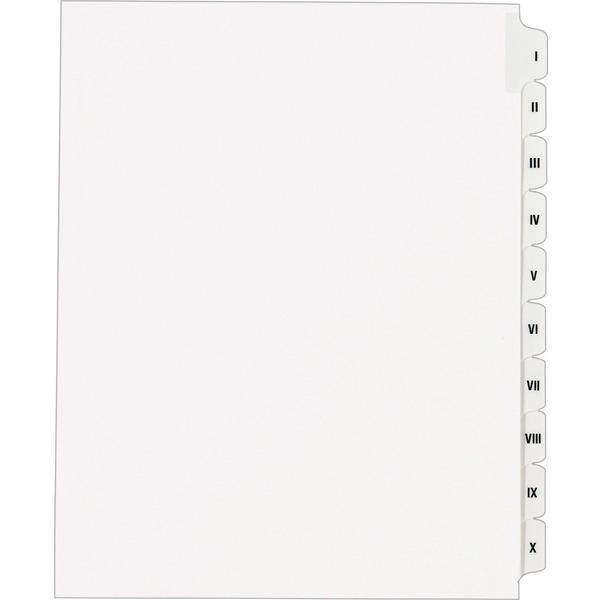 Avery® Collated Legal Dividers - Allstate Style - Unpunched - 10 x Divider(s) - Printed Tab(s) - Character - I-X - 10 Tab(s)/Set - 8.5