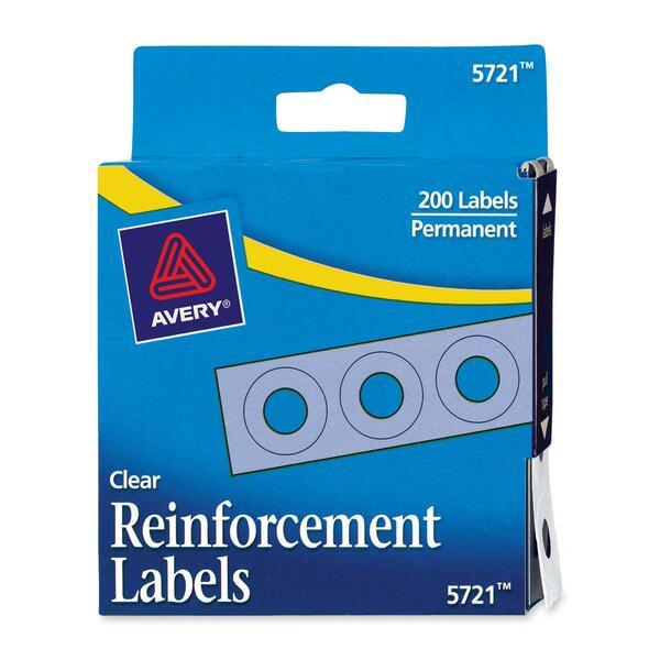  Avery & Reg ; Reinforcements - Clear - Polyvinyl - 200/Pack
