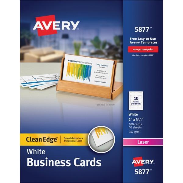 Avery® Clean Edge Laser Print Business Card - 3 1/2