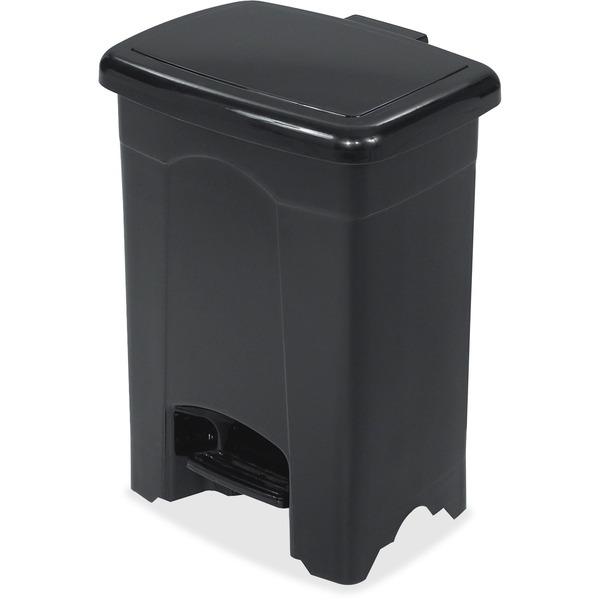 Safco Plastic Step-on 4-Gallon Receptacle - 4 gal Capacity - 15