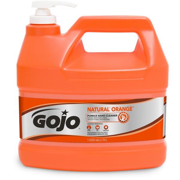 Gojo® Natural Orange Pumice Hand Cleaner - Citrus Scent - 1 gal (3.8 L) - Hand - White - 1 Each