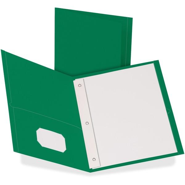 Oxford Twin Pocket 3-hole Fastener Folders - Letter - 8 1/2
