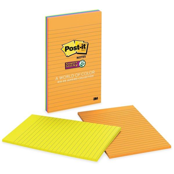 Post-it® Super Sticky Lined Notes - Rio de Janeiro Color Collection - 180 - 5