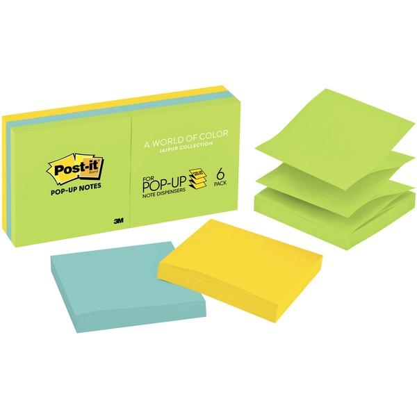Post-it® Pop-up Notes - Jaipur Color Collection - 600 - 3
