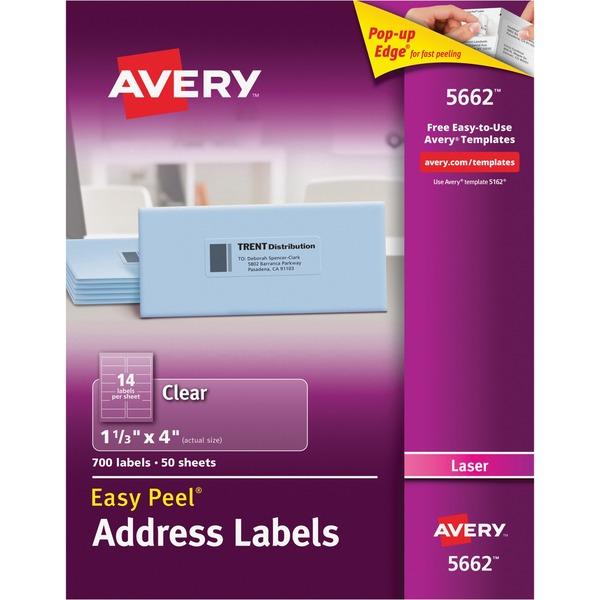 Avery® Address Labels - Sure Feed - Permanent Adhesive - 1 21/64