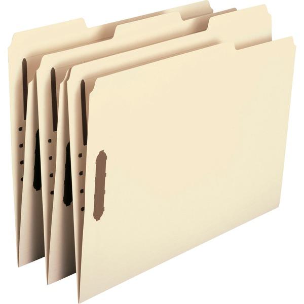 Smead 100% Recycled Fastener Folders with Reinforced Tab - Letter - 8 1/2