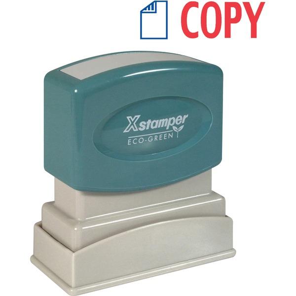 Xstamper Red/Blue COPY Title Stamp - Message Stamp - 