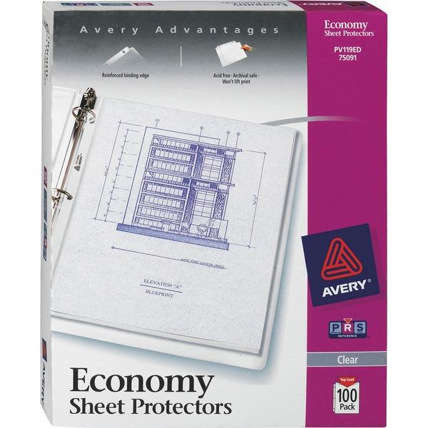 Avery® Economy-Weight Sheet Protectors - For Letter 8 1/2