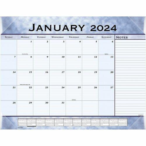 At-A-Glance Monthly Desk Pad - Julian Dates - Monthly - 1 Year - January 2021 till December 2021 - 1 Month Single Page Layout - 22