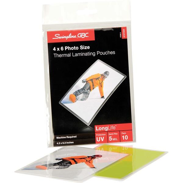 GBC Ultra Clear Thermal Laminating Photo Pouches - Sheet Size Supported: Photo-size 4