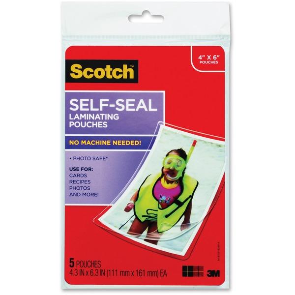 Scotch Self-sealing Photo Laminating Sheets - Laminating Pouch/Sheet Size: 4.30