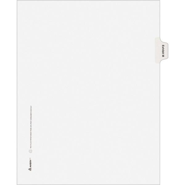 Avery® Individual Legal Dividers - Allstate Style - Unpunched - 25 x Divider(s) - 25 Printed Side Tab(s) - Character - M - 8.5