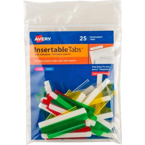 Avery® Index Tabs with Printable Inserts - Print-on Tab(s) - 2