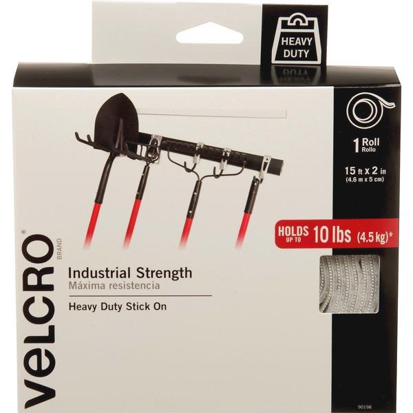 VELCRO Brand Industrial Strength 15ft x 2in Roll. White - 15 ft Length x 2