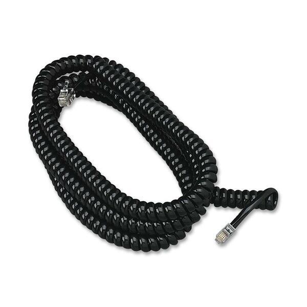 Softalk Modular Plug Handset Coil Cord - 25 ft Phone Cable for Phone - First End: 1 x RJ-11 Male Phone - Second End: 1 x RJ-11 Male Phone - Black - 1 Pack
