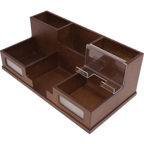 Victor Heritage Wood H9525 Desk Organizer - 6 Compartment(s) - 5.5