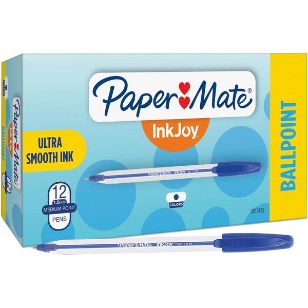  Paper Mate Medium Point Ballpoint Pens - Medium Pen Point - Blue - 12/Dozen