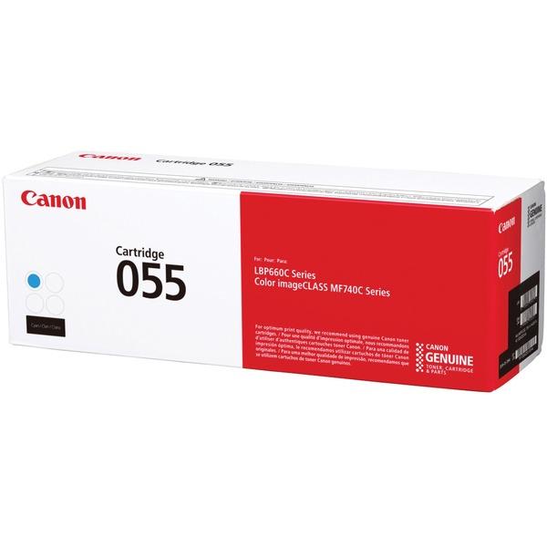 Canon 055 Toner Cartridge - Cyan - Laser - 2100 Pages - 1 Each