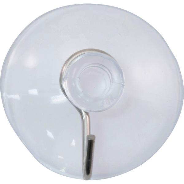 Advantus Metal Hook Suction Cup - for Glass, Tile, Metal, Kitchen, Classroom, Office - Metal - Clear - 25 / Box