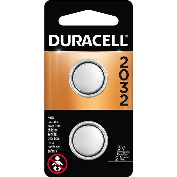 Duracell 2032 3V Lithium Battery - For Medical Equipment, Security Device, Health/Fitness Monitoring Equipment, Calculator, Watch, Keyfob Transmitter - CR2032 - 3 V DC - Lithium (Li) - 72 / Carton