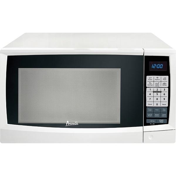 Avanti MT112K0W 1.1 Cubic Foot Microwave Oven - 8.23 gal Capacity - Microwave - Glass - White