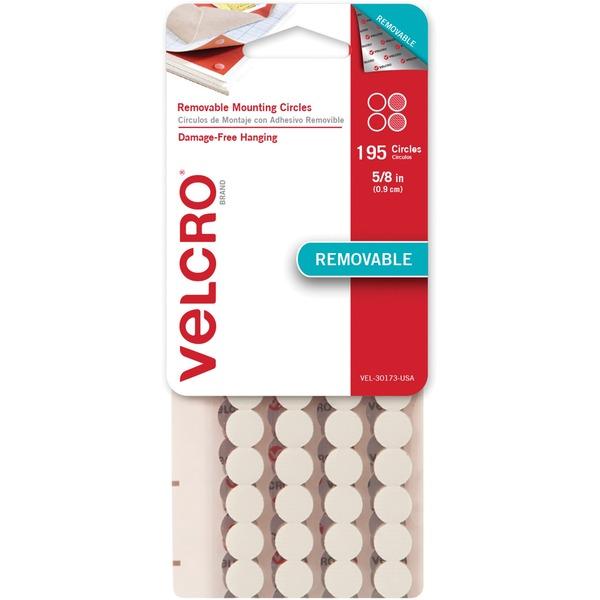 VELCRO® Removable Mounting Tape - 195 / Pack - White