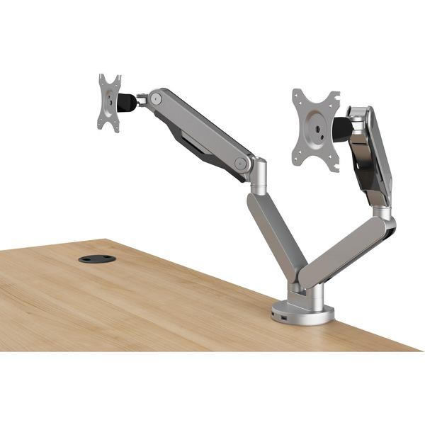HON Mounting Arm for Monitor - Silver - 2 Display(s) Supported - 75 x 75, 100 x 100 VESA Standard