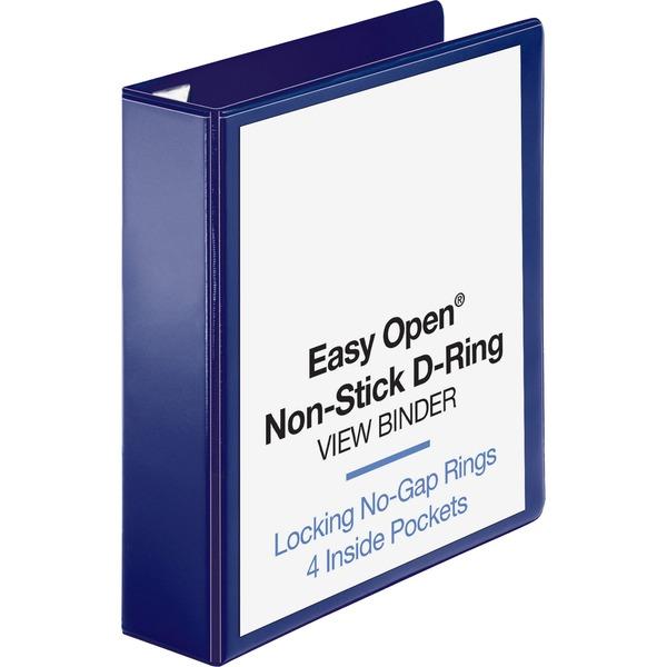 Business Source Easy Open Nonstick D-Ring View Binder - 2