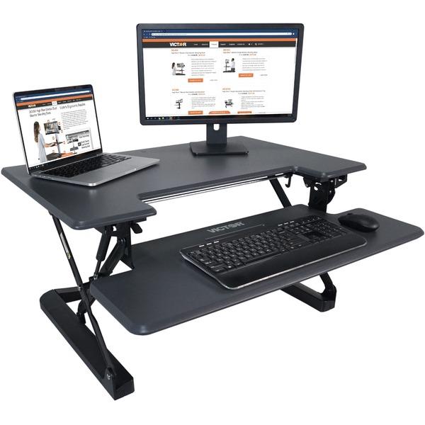 Victor High Rise Height Adjustable Standing Desk with Keyboard Tray (36