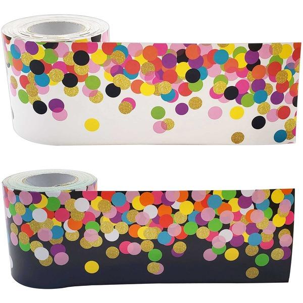 Teacher Created Resources Colorful Confetti Border Trim - Colorful Confetti - Sturdy, Durable - 3