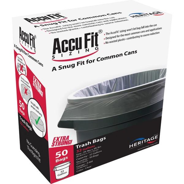 Heritage Accufit Reprime 32 Gallon Can Liners - 32 gal - 33