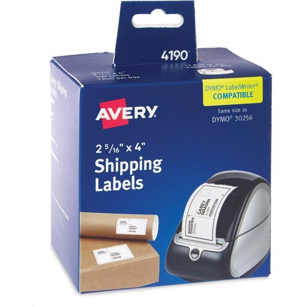  Avery & Reg ; Shipping Labels - Permanent Adhesive Length - Rectangle - Thermal - White - 300/Box