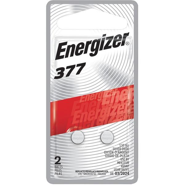 Energizer 377 Silver Oxide Batteries - For Watch, Toy, Glucose Monitor, Calculator - 377 - 1.6 V DC - Silver Oxide/Zinc Alkaline - 144 / Carton