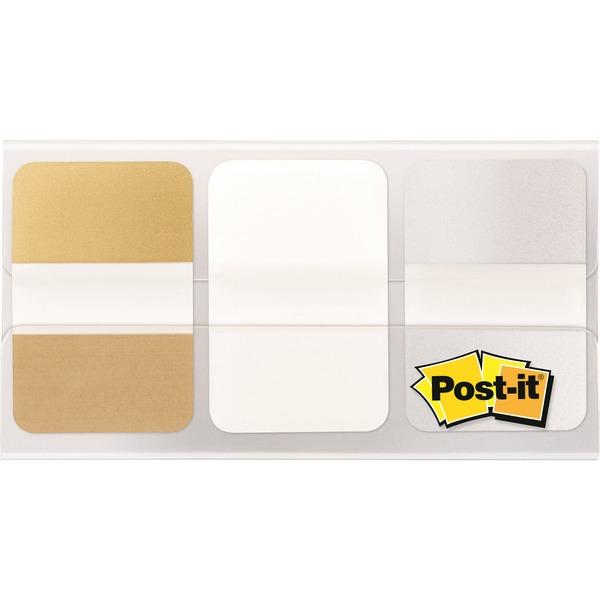 Post-it® Metallic Color Tabs - 12 Tab(s)/Set - 1