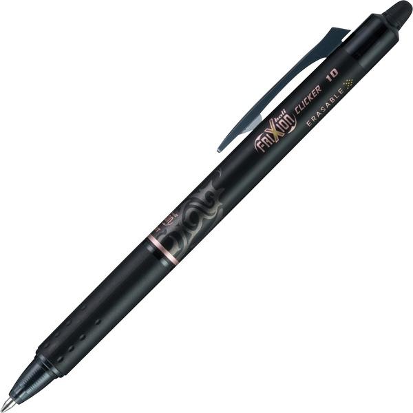 FriXion Ball Clicker 1.0mm Retract Gel Pen - Bold Pen Point - 1 mm Pen Point Size - Refillable - Retractable - Black Gel-based Ink - 12 / Dozen