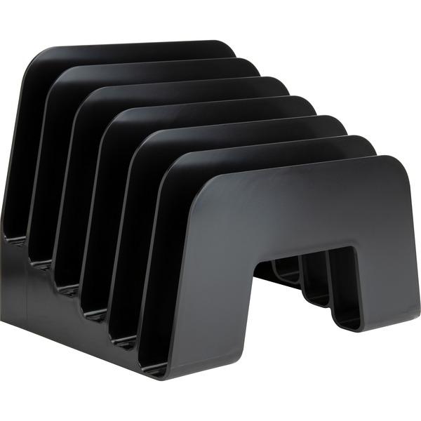 Black 7 Compartments SPR11876 Sparco Incline Desk Sorter 8-PACK 8-3/4 x 5-1/2 x 4-3/4 Inches 