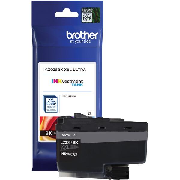 Brother Genuine LC3035BK Single Pack Ultra High-yield Black INKvestment Tank Ink Cartridge - Inkjet - Ultra High Yield - 6000 Pages - 1 Pack