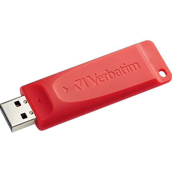 Verbatim Store 'n' Go USB Drive - 4 GB - USB 2.0 - Red - Lifetime Warranty