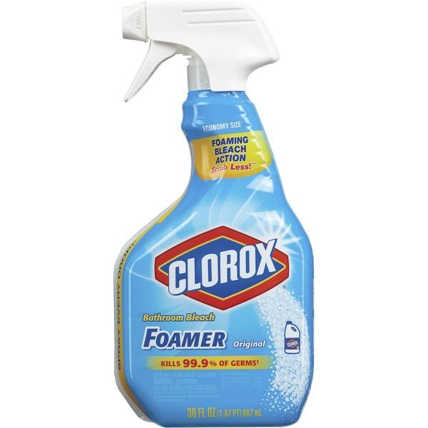 Clorox Bathroom Bleach Foamer Original Spray - Spray - 30 fl oz (0.9 quart) - 1 Each - Clear