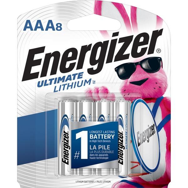Energizer Ultimate Lithium AAA Batteries - For Camera, Electronic Device - AAA - Lithium (Li) - 8 / Pack