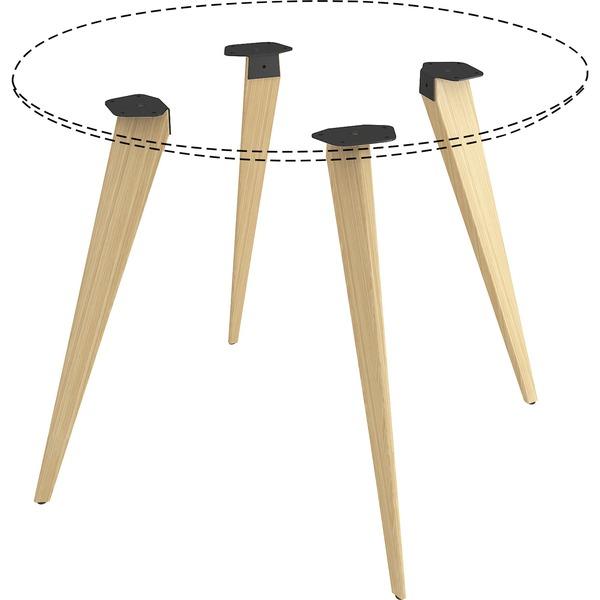 Lorell Round Conference Table Wood Base - Natural Four Leg Base - 4 Legs - 28.50