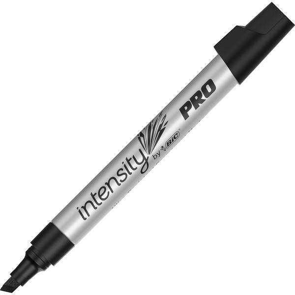 BIC Pro Chisel Tip Intensity Permanent Marker - Medium Marker Point - Chisel Marker Point Style - Metal Tip - 12 / Dozen