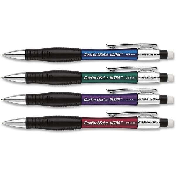 Paper Mate Comfortable Ultra Mechanical Pencils - #2 Lead - 0.5 mm Lead Diameter - Assorted Barrel - 1 Dozen