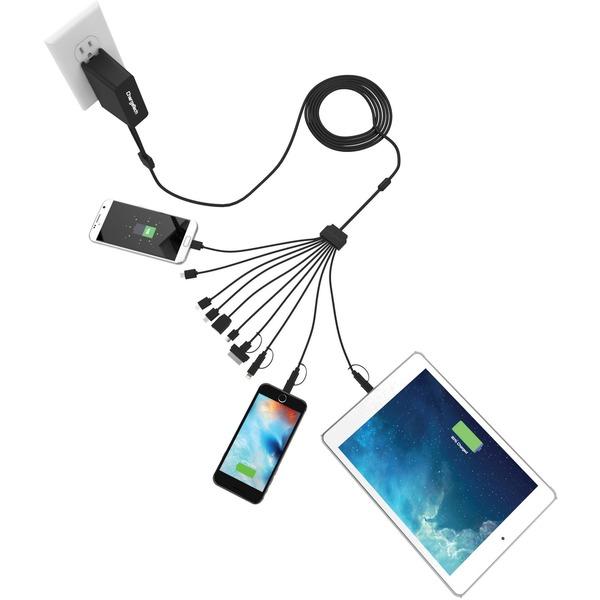 ChargeTech Universal Phone Charger Squid - 120 V AC, 230 V AC Input - 5 V DC/1.50 A Output