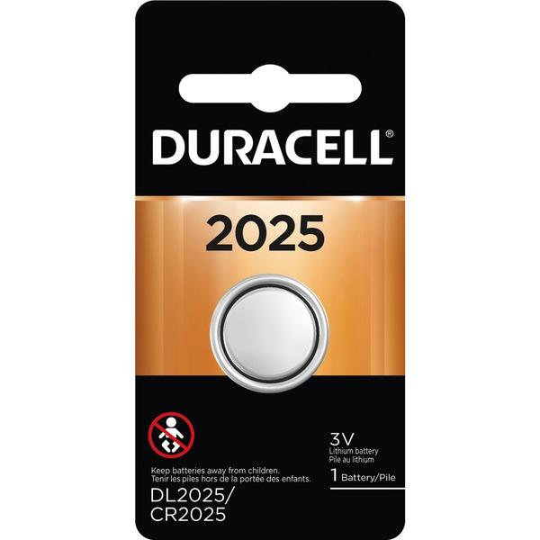 Duracell 2025 Lithium Security Batteries - For Medical Equipment, Security Device, Health/Fitness Monitoring Equipment, Electronic Device - CR2025 - 3 V DC - Lithium (Li) - 24 / Carton