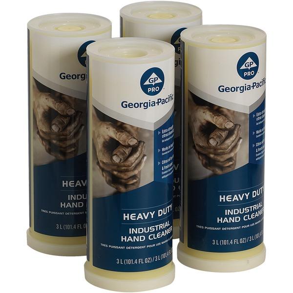 Georgia-Pacific Heavy Duty Industrial Hand Cleaner - Citrus Scent - 101.4 fl oz (3 L) - Grime Remover, Soil Remover, Tar Remover, Paint Remover, Lacquer Remover - Hand, Skin - Clear - Heavy Duty, Non-