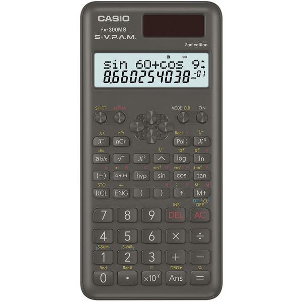 Casio FX-300ESPLUS-2 Scientific Calculator - Large Display, Dual Power, Hard Case - 2 Line(s) - 10 Digits - Battery/Solar Powered - 0.4