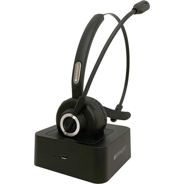  Spracht Mobile Office Headset - Wireless - Bluetooth - 33 Ft - Over- The- Head - Noise Cancelling Microphone - Noise Canceling - Black