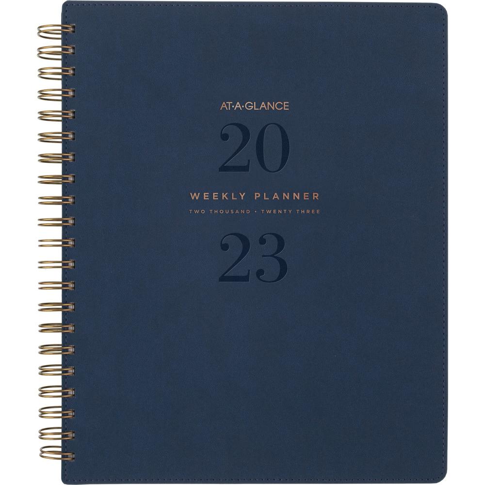 At-A-Glance Signature Large Weekly/Monthly Planner - Large Size - Julian Dates - Weekly, Monthly - 1.1 Year - January till January - 1 Week, 1 Month Double Page Layout - 8 3/4