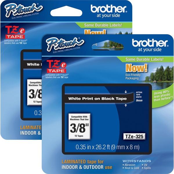 Brother P-touch TZe Laminated Tape Cartridges - 3/8